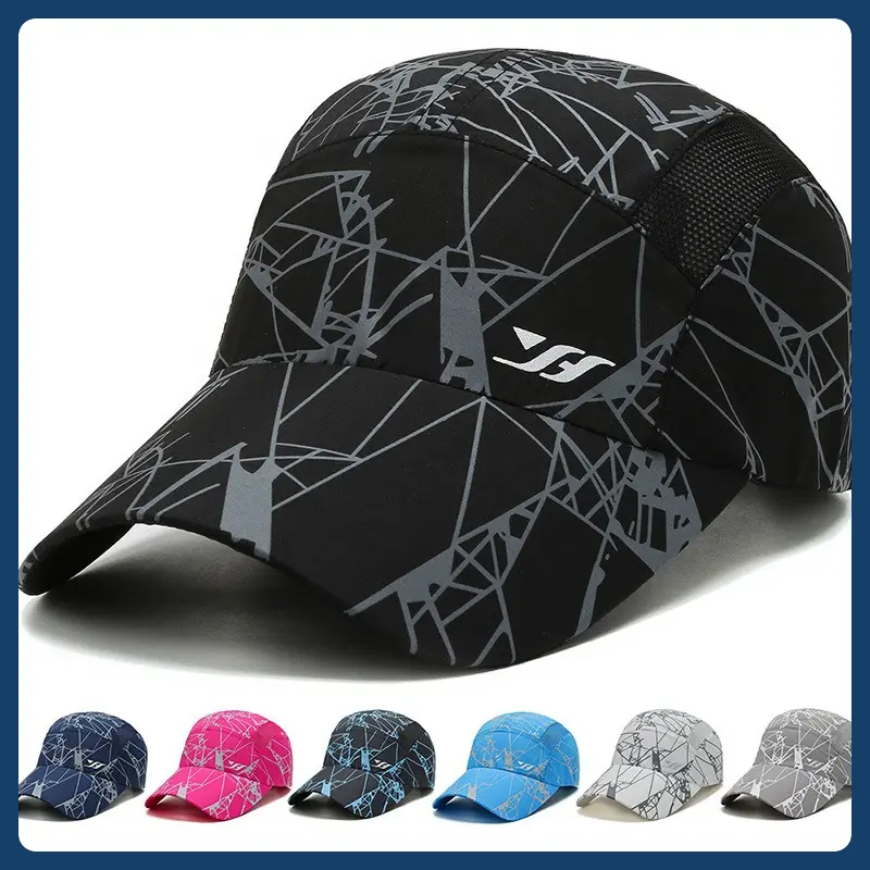 New Baseball Cap With Print Soft Top Dad Hat Adjustable Sun Hat For Men Women Outdoor Sports Running Travel Thin Quick Dry Mesh Cap For Camping Daily Wear Fashion Gifts Black Blue Pink Grey Hat