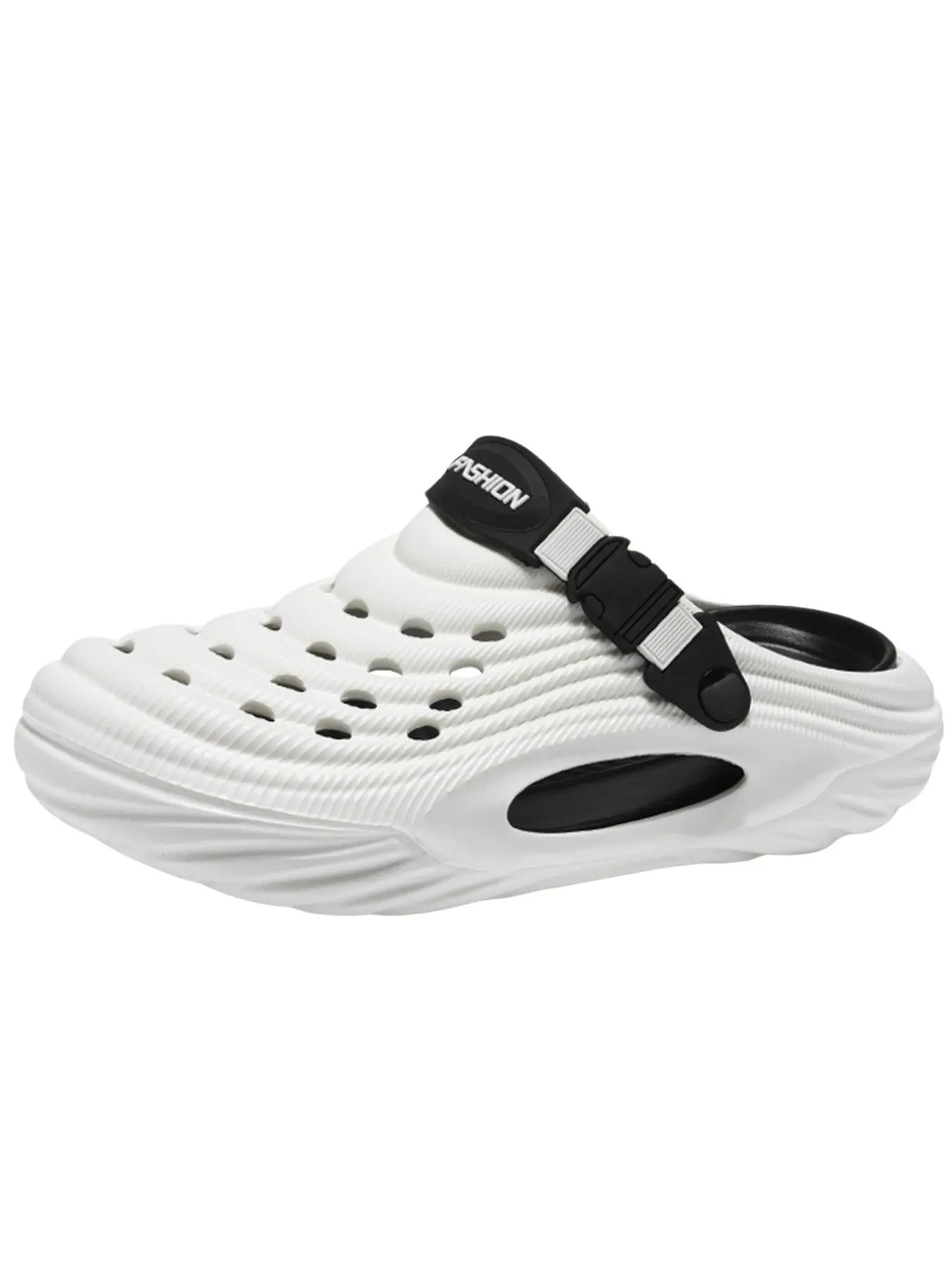 Unisex Slip-On Sandals, Casual Anti-Slip Durable Large Size Closed-Toe Slippers, Outdoor Waterproof Work Half Shoes, Kitchen Professional Hole Shoes