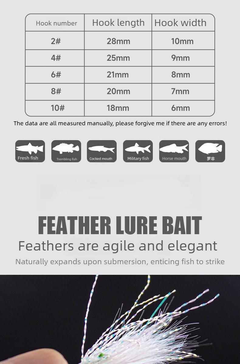 Micro Double Hook Ice Silk Crazy Charlie Fly Lure Casting Aid for Bass Perch Fishing