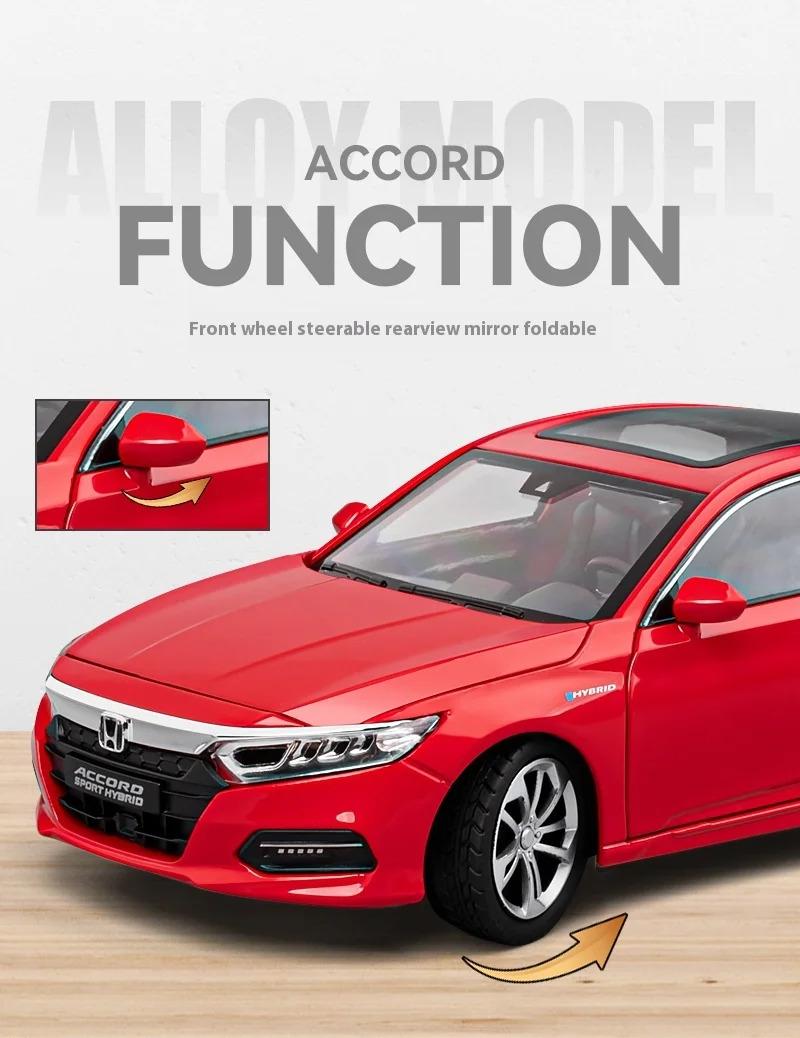 1:24 Luxury Sedan Sound and Light Alloy Metal Die-cast Car Model Collectible Hobby Decoration Fashion Holiday Gift Box for Boys
