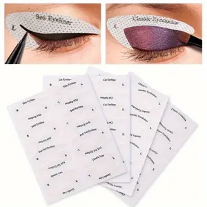 4 Sheets Eye Shadow/liner Makeup Template Stickers, Easy Peel-Off, No Smudge, Ideal for Beginners & Professionals, Essential for Makeup Enthusiasts