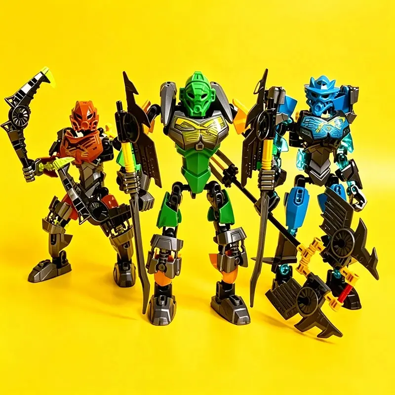 NEW Golden Mask Bionicle Building Block Anime Action Figures Soldier Robot Brick 2in1 Gali Lewa Tahu Protector Toys For Boy Gift