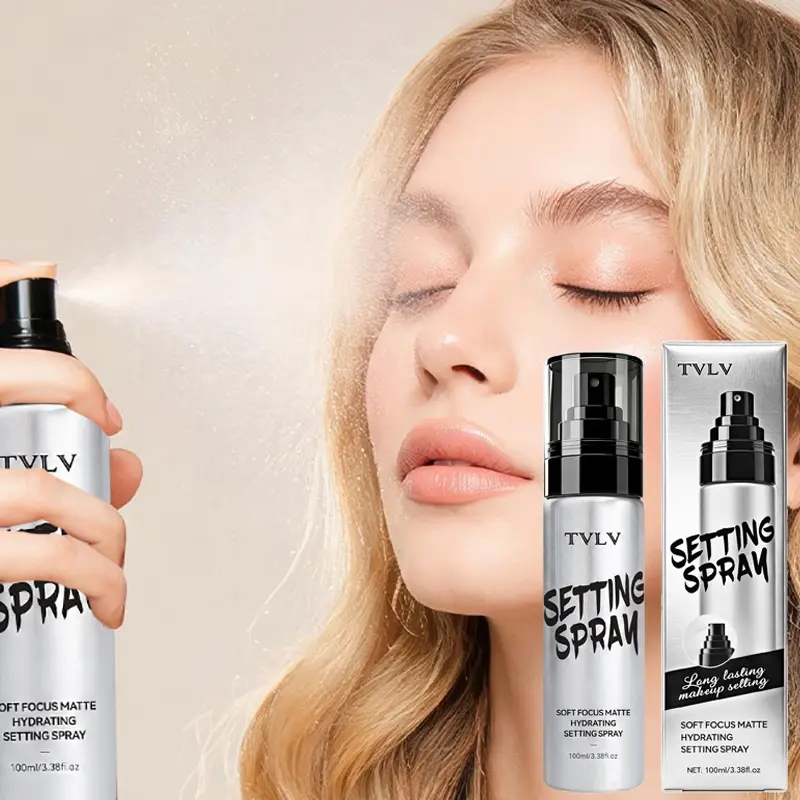Portable Matte Hydrating Setting Spray Ultra Fine Mist Blur Pores Oil Control All Day Makeup Lock Waterproof Sweat Resistant Transfer Proof Soft Focus Smooth Finish