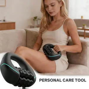Handheld Cordless Electric Muscle Roller Massager, Rechargeable Electric Roller with 3 Speed Settings, Home Fitness Massager for Shoulder, Neck and Legs, Handheld Body Massage Roller