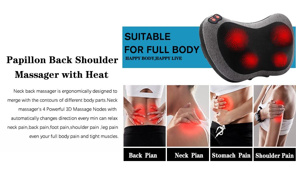 Back Massager with Heat,Shiatsu Neck Massager Pillow for Back,Neck,Shoulder,Foot & Lower Back Pain Relief,Electric Kneading Massager, Gifts for Women/Men/Dad/Mom/Fathers Day/Mothers Day Back Massager with Heat,Shiatsu Neck Massager Pillow for Back,Neck,Shoulder,Foot & Lower Back Pain Relief,Electric Kneading Massager, Gifts for Women/Men/Dad/Mom/Fathers Day/Mothers Day