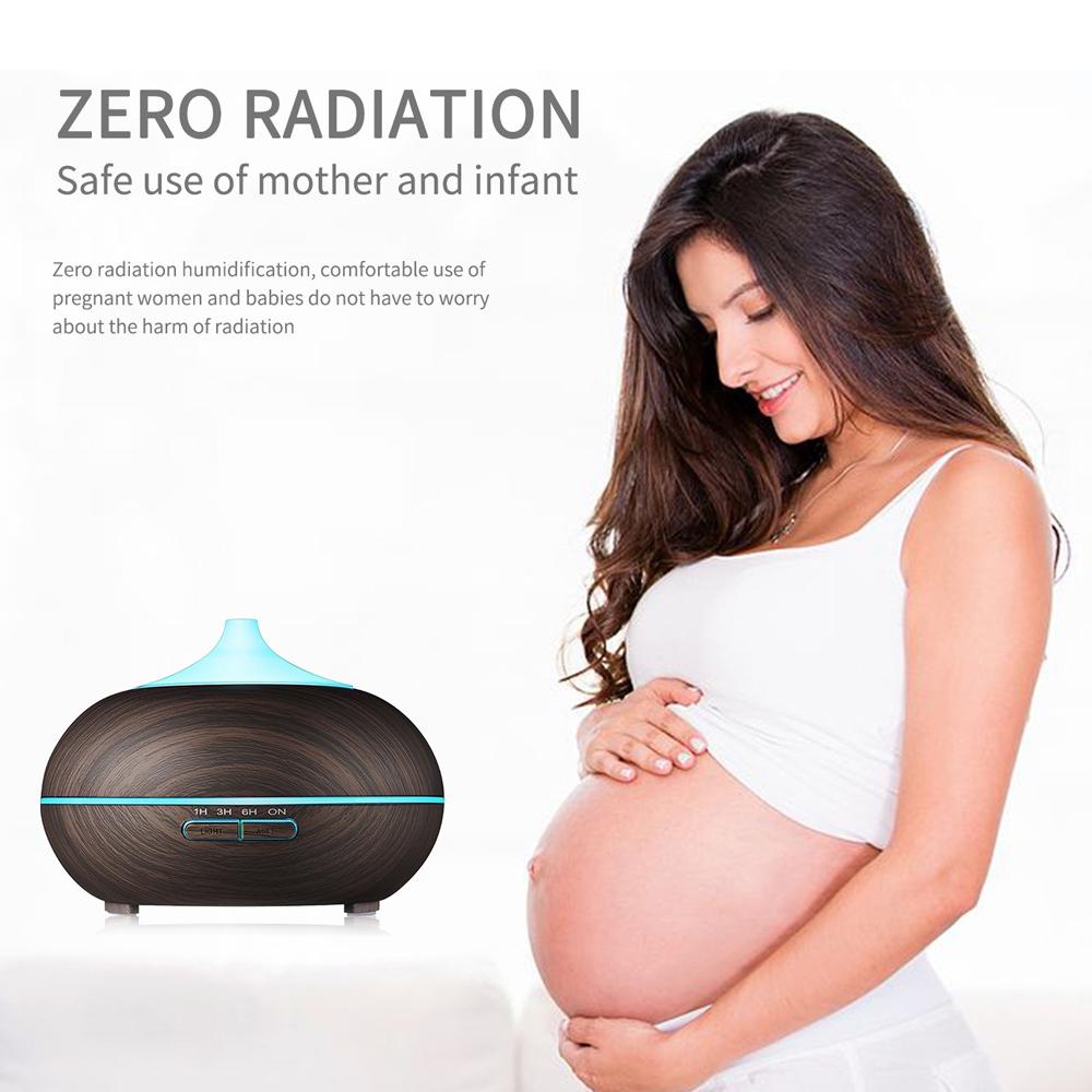 550ml Ultrasonic Essential Oil Diffuser and Air Humidifier, Whisper Quiet Aromatherapy Machine with 4 Customizable Timer Modes, Large Space Aroma plant Diffuser and Air Purifier for Home and Office remote operation Aroma Diffuser CoolRelief