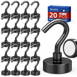 20 Pack  Hooks, 30lbs  Hooks for Cruise Cabins, Black   Hooks Heavy Duty,  with Hooks, Metal  Hook for , Hook  for  Decor