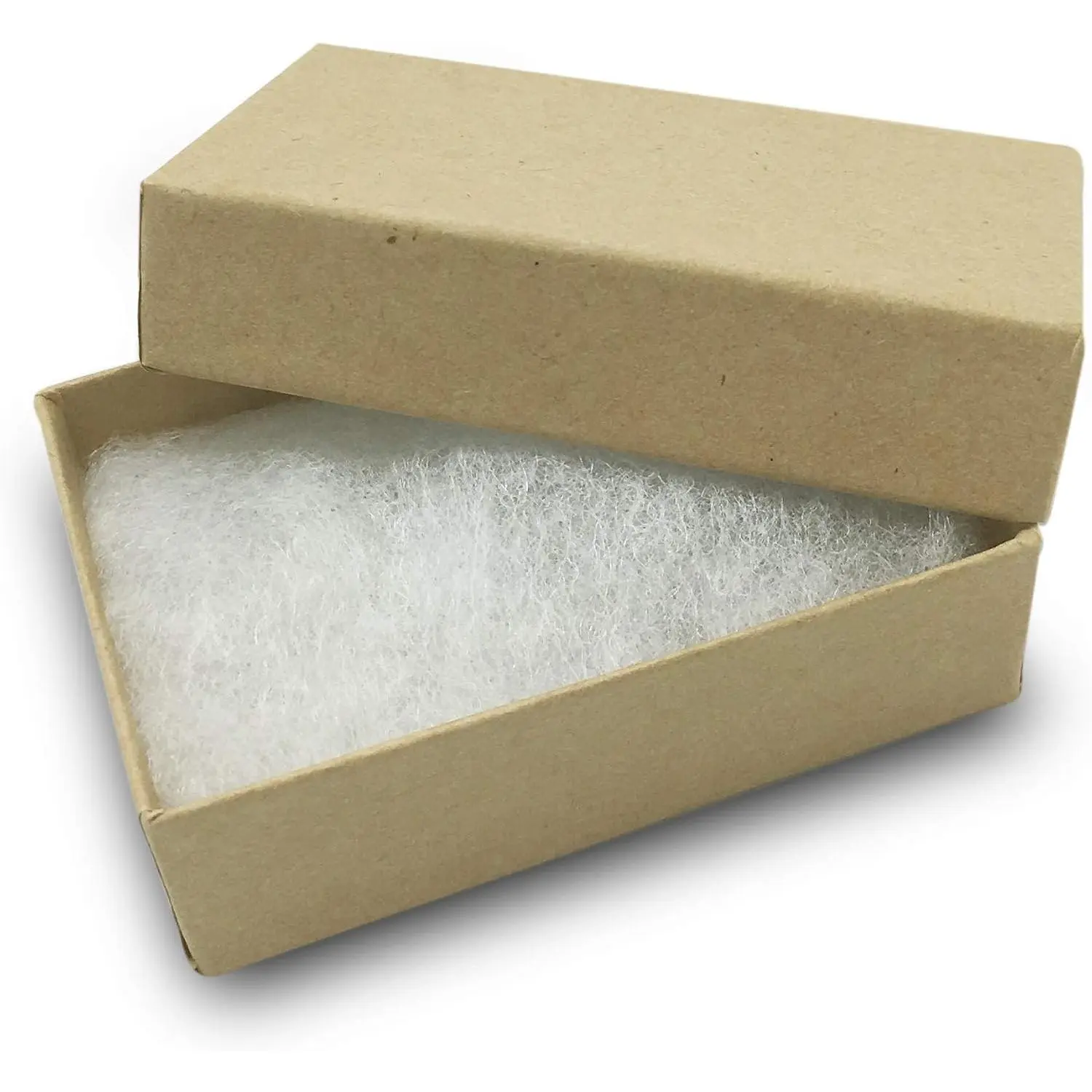 25 Cardboard   Boxes with Inserts -  Brown | Size #21 - 2.6" x 1.6" x 1.0", ,  Filled Padding,  Paper, Bulk Pack Case,  Shipping, Organizers, Storage