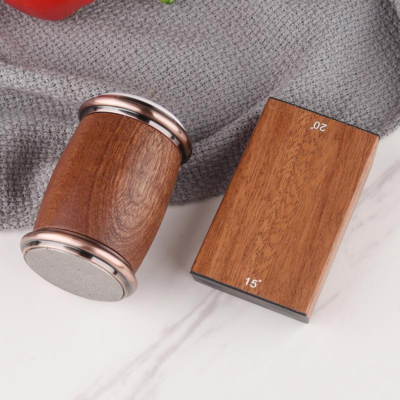 Manual Wooden Knife Sharpener, 2 Counts/set Knife Sharpening Tool, Grinding Disc Replacement, Household Home Kitchenware Accessories