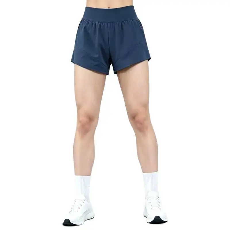 DFYNE Origin Female High Waistline Workout Shorts - Ultra Soft Brushed Elastic Stretch Athletic Shorts with Pockets, Multi-Size for Gym Yoga Casual