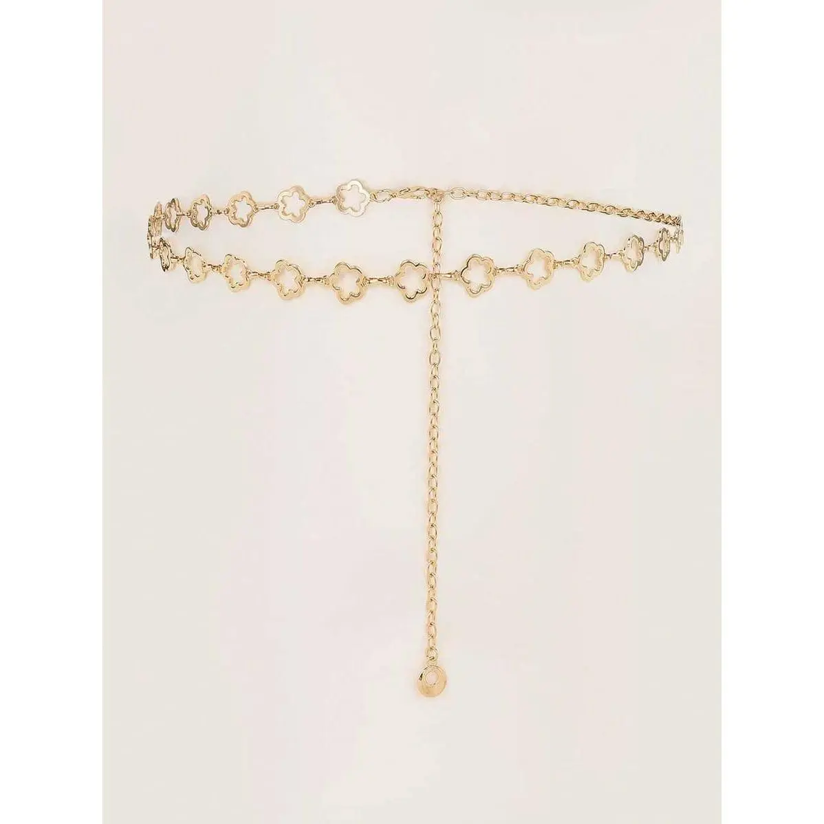 Flower Design Chain Belt - Western Cowgirl Dress Belt for Street Halloween & Fall Festive Party Supplies, Belts