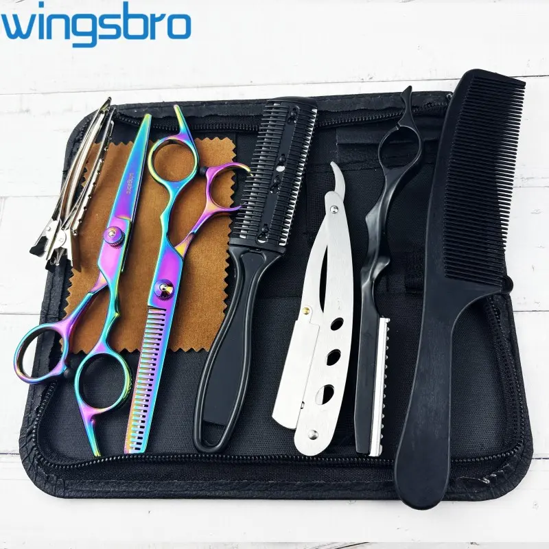 Wingsbro Hair Cutting Scissors Set, Durable Stainless Steel Barber Tools, Affordable Home Use Hair Clipper Kit, Long-Lasting Design