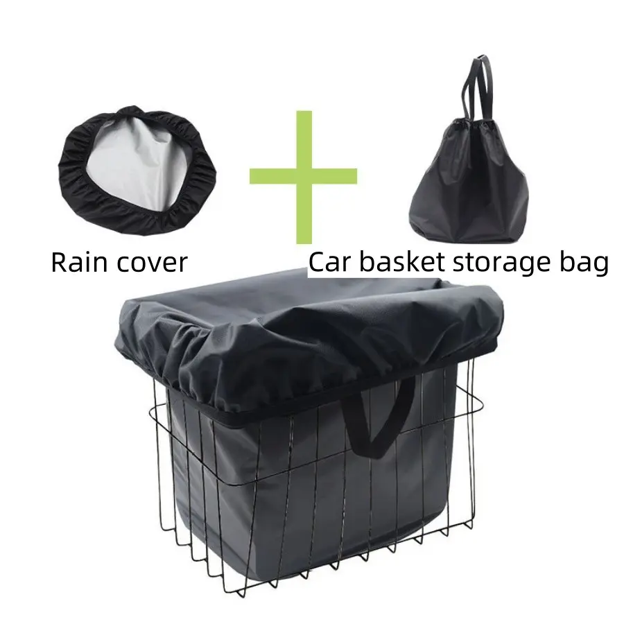 Waterproof Bicycle Basket Liner Storage Bag, Electric Bike Rack Cover, Rain-Proof Bike Carrier Protector, Durable & Practical Accessory