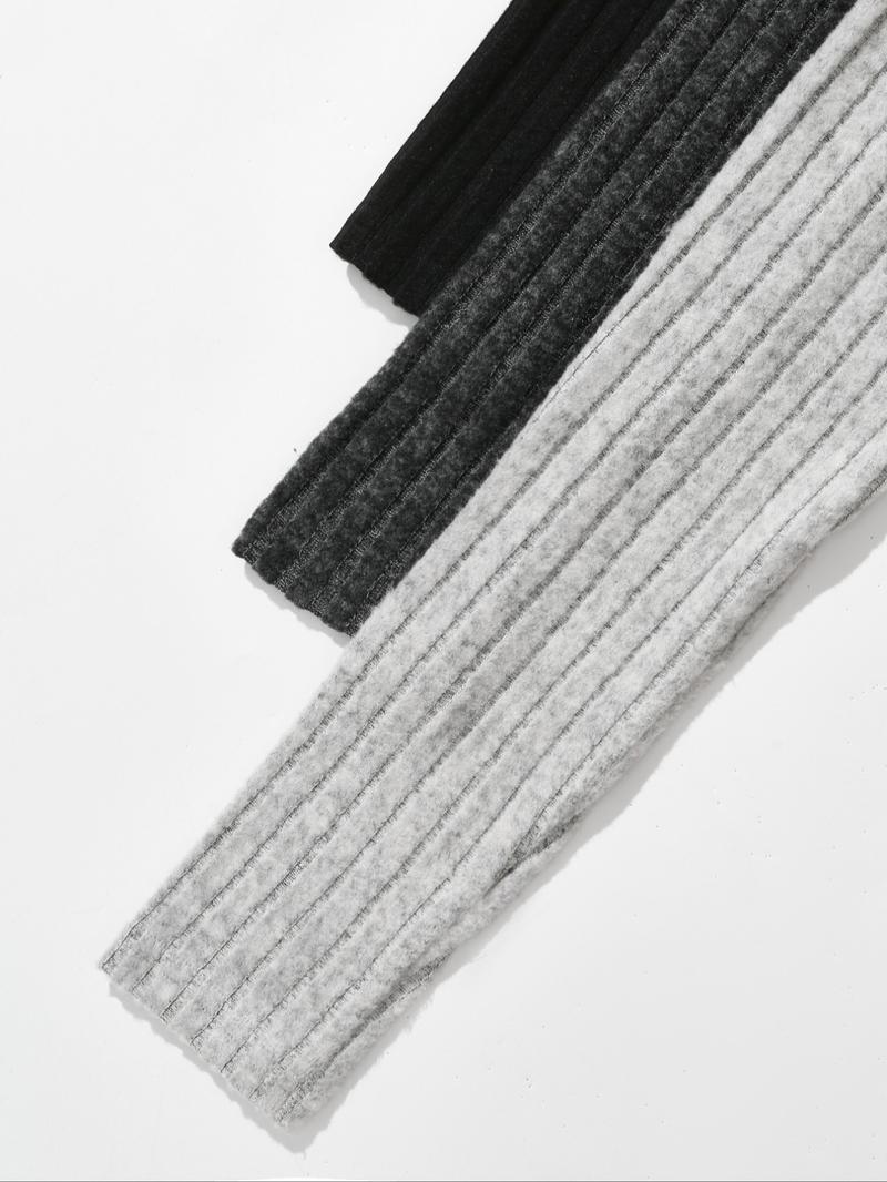 Women's Solid Ribbed Crop Top & Romper Set, Casual Basic Fashion Cozy Top & Romper for Daily Outdoor Wear, Ladies Clothes for All Seasons