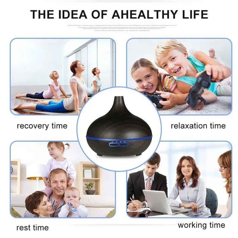 Remote Control Home Air Humidifier, Aromatherapy Essential Oil Diffuser, Large Capacity Electric Ultrasonic Aroma Diffuser,550ml air  purifier