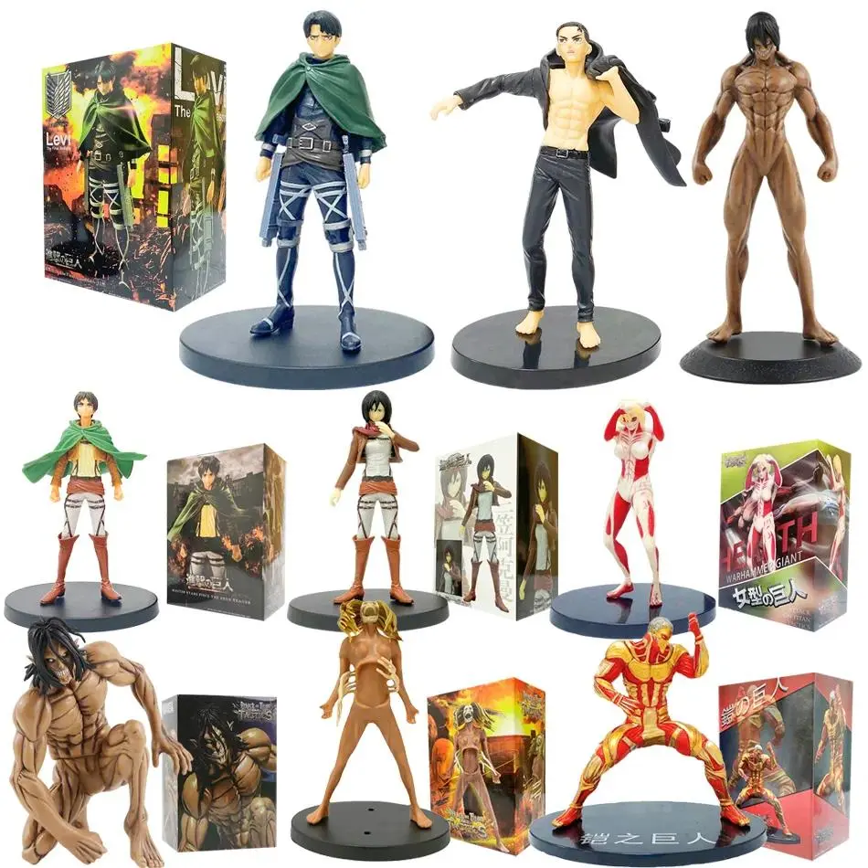 Attack on Titan Figure Eren Jaeger/Levi Giant Ver. Action Figure Collectible Model Doll Figure Toys Handmade Decorative Ornament