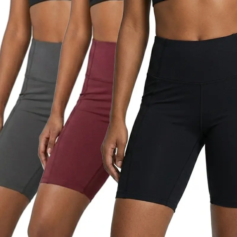Women's Fitted 8-Inch Biker Shorts with Ergonomic Seams for Running and Volleyball