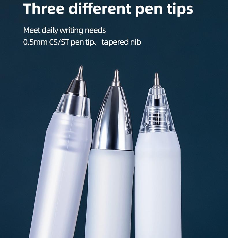 3 styles, 10 pens each, simple solid translucent dual design gel pens 0.5mm, smooth non bleeding quick dry pens exams practice, DIY study office writing, large capacity black gel pens