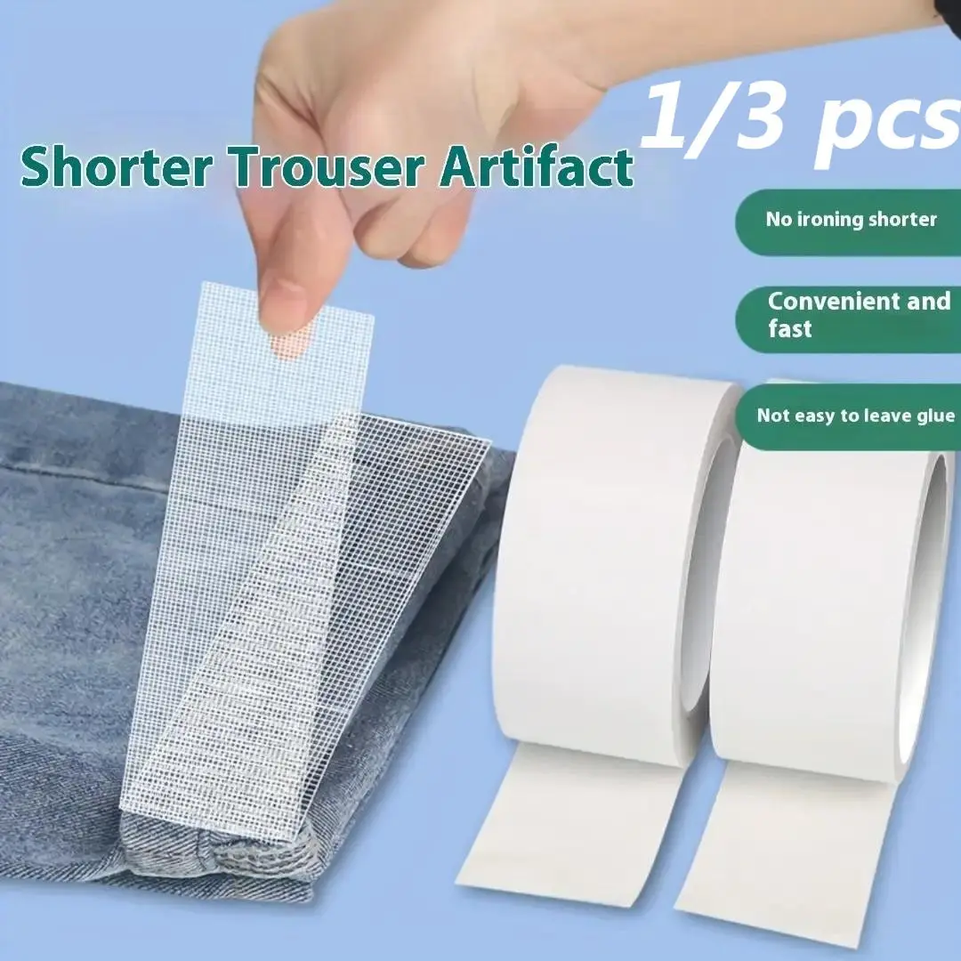 3/1 Pant Leg Narrower, No Sewing No Iron, Self-Adhesive Trouser Pants Patch, Adjustable Over-Length Pants Clip, Easy-To-Use Waistband Fixator, Waistband Adjuster, Convenient
