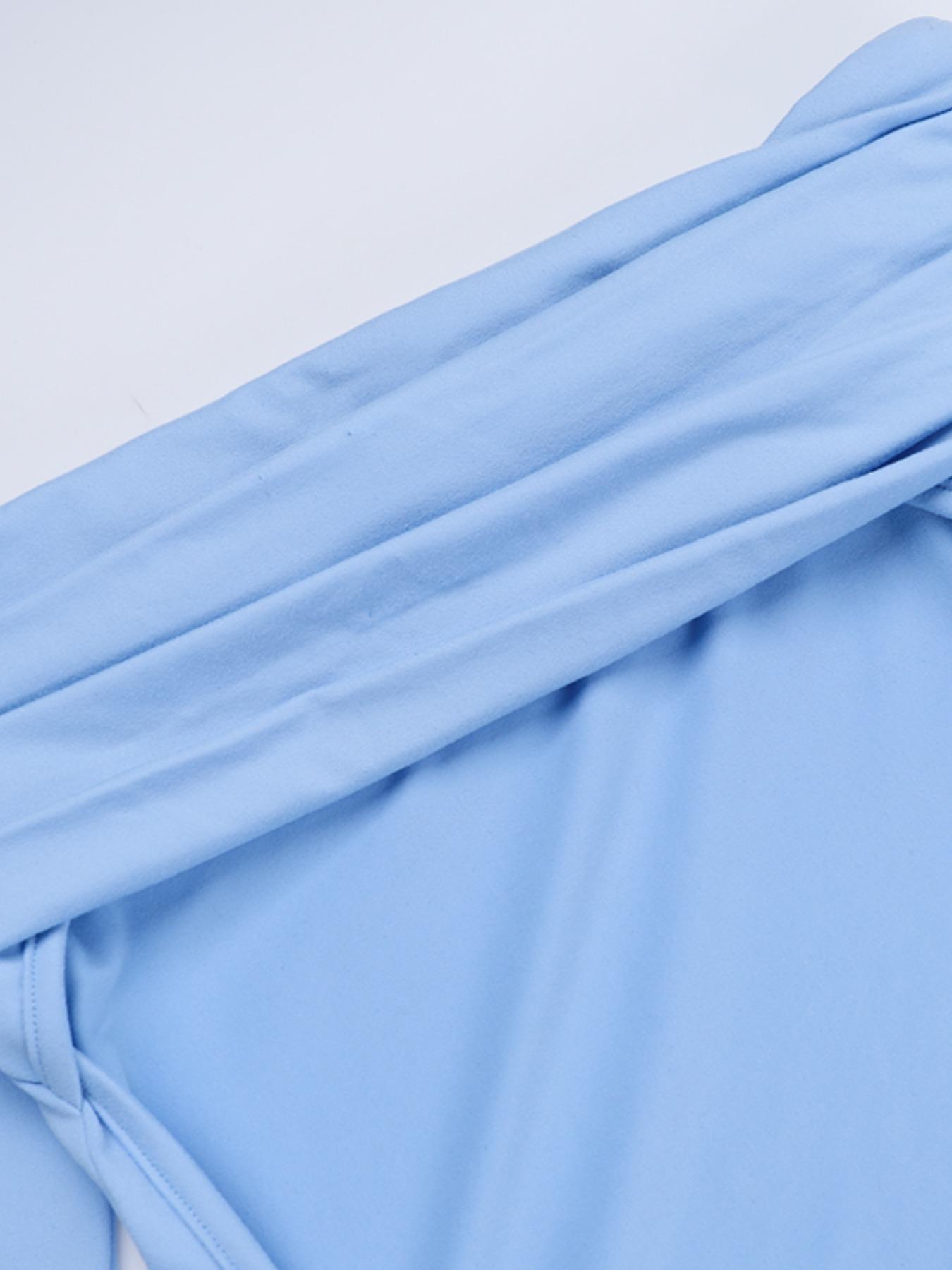 Women's solid color one-shoulder backless long-sleeve dress, casual and slim fit, suitable for parties, festivals, and wedding guests. Women's autumn and winter clothing, Christmas holiday party attire