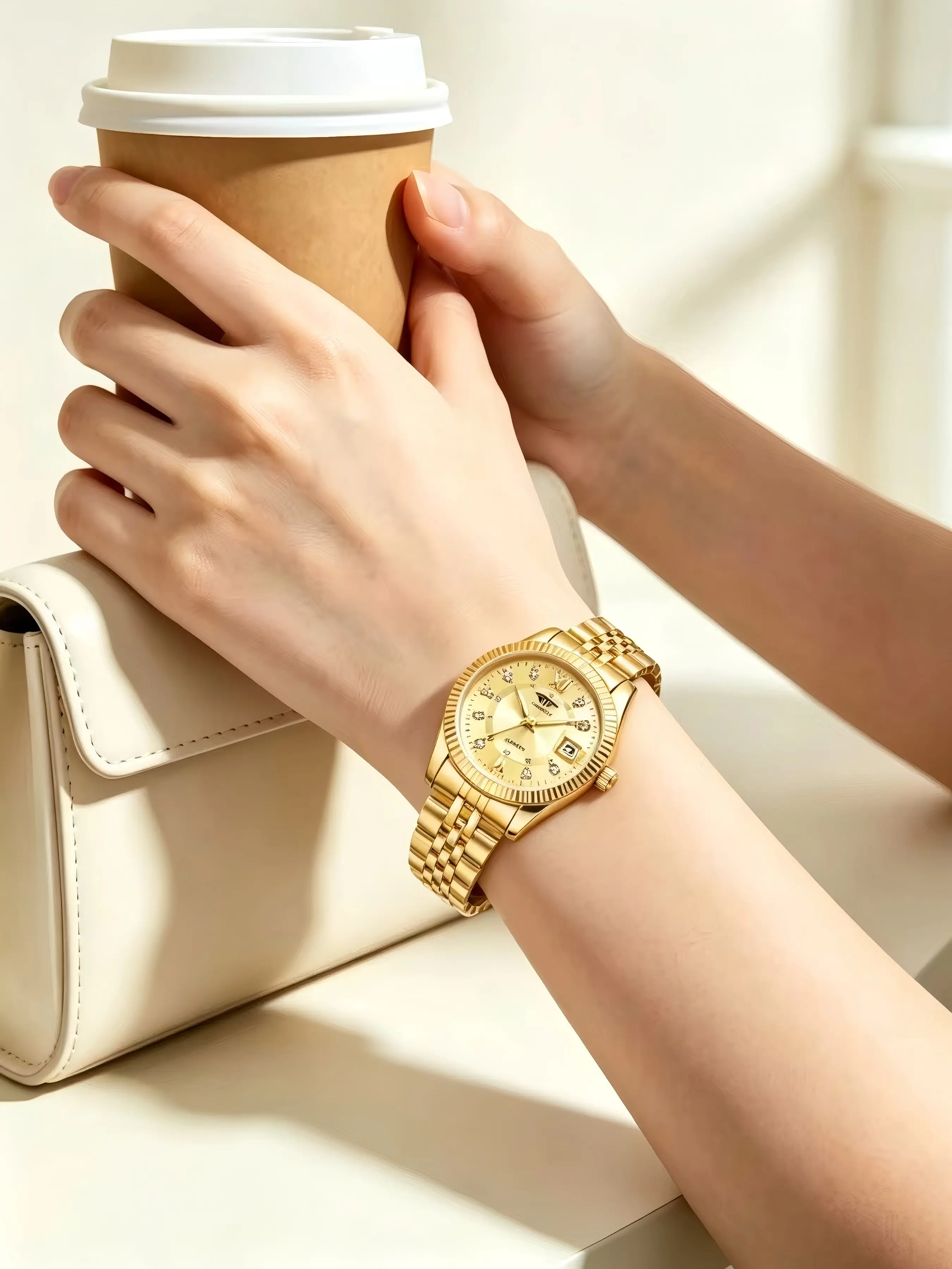 Vintage Bracelet Style Women's Quartz Watch, Luxe Minimalist Design, Elegant Fashion Accessory for Women