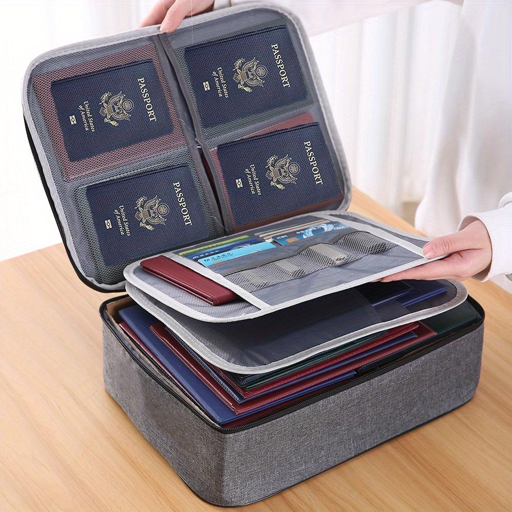 Multi-layer Storage Bag with Lock Portable Durable Compact Travel Document Organizer for Passports and Documents Secure Zipper Design Ideal for Travel  Pouch home essentials