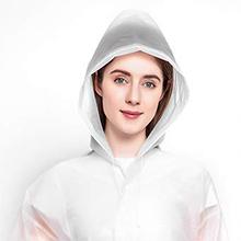 Rain Ponchos for Adults Reusable, 2 Pcs Raincoats Emergency for Women Men with Hood and Drawstring