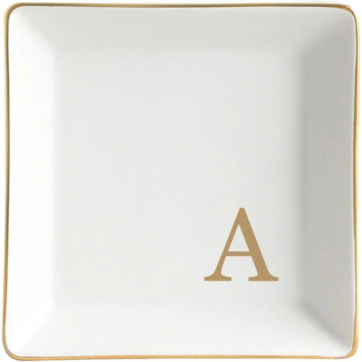Personalized  Dish Tray with Initial, Gifts for Women Bride |  Box, Birthday Valentines Mother's Day Christmas Engagement Wedding Bridesmaid Gifts Monogrammed Aesthetic Decorat