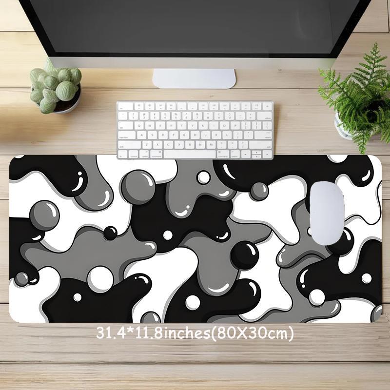 Abstract Pattern Mouse Pad, Rectangular Gaming Mouse Pad, Non-Slip Rubber Pad, Aesthetic Desktop Protective Pad for Laptop and Desktop Computer Gaming, Premium Multipurpose Mousepad, Decoration