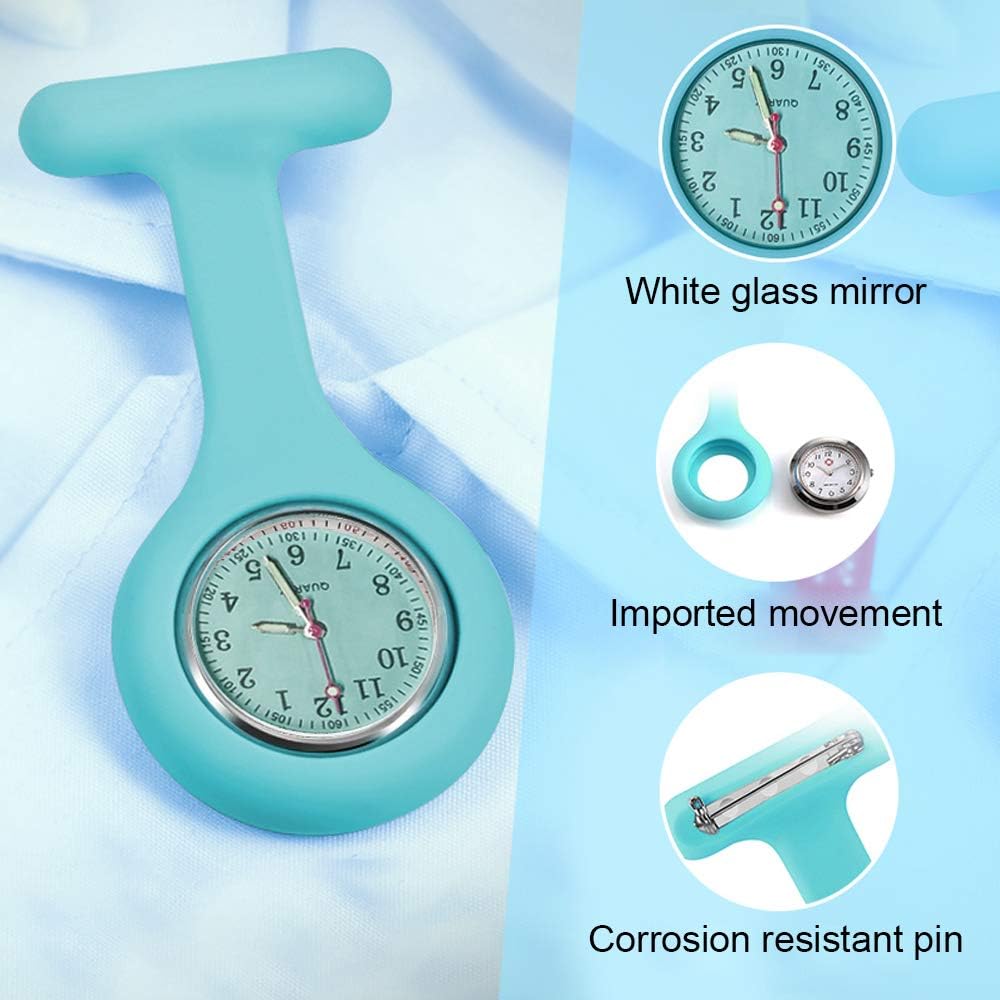Set of 3 Nurse Fob Watches,   Pocket Lapel Clip On Watches