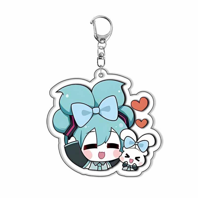Hatsune Miku Popular Cartoon Anime Acrylic Double-sided Keychain Backpack Decoration Accessories Neutra