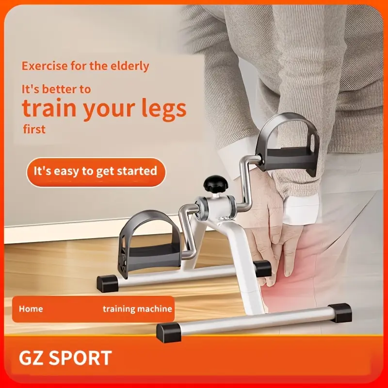 Mini Folding Walking Machine, Leg Trainer for the Elderly, Stepper, Home‑use Trainer, Indoor Exercise Fitness Bike, Leg Training Cycle, Exercise Pedal Bike