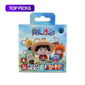 1pc one piece officially licensed keychain yume pocket hero blind box luffy zoro nami random one character cartoon image cute trendy surprise key ring car keys backpack hanging creative room decorations ornaments collectibles yume-11928