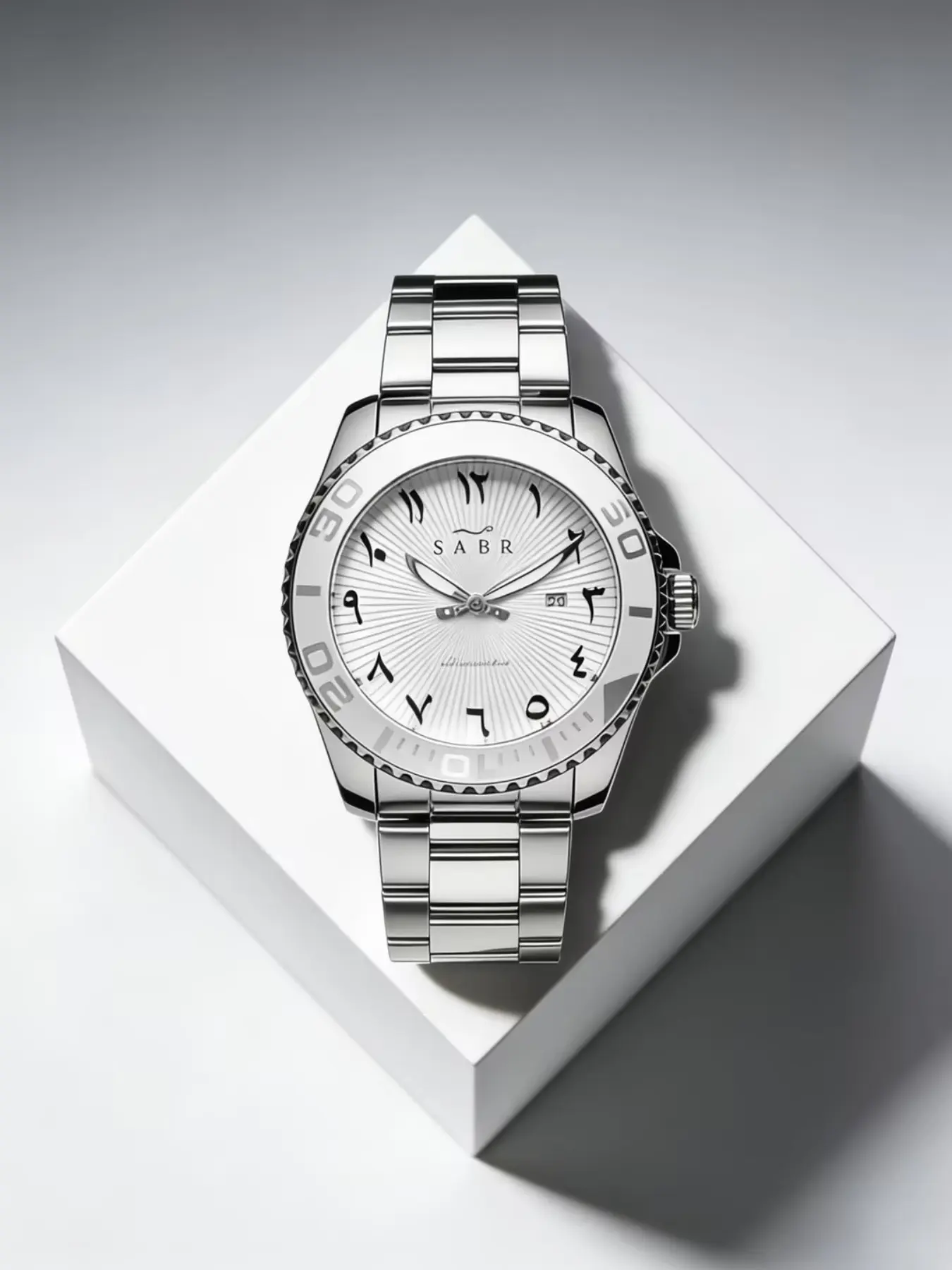 Classic Business Style Men's Quartz Watch, Silver Color Steel Band, Arabic Number Dial, Calendar Function, Fashion Gift Choice, Stainless Steel Watches