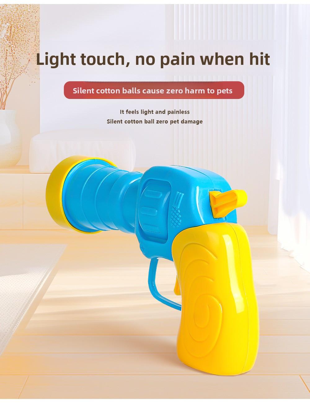 Cat Ball Shooter Toy - Fluffy & Bouncy Refill Balls, Safe Chewable Interactive Launcher for Cats, Easy Indoor Play & Exercise silicone feeder shaped harness retractable leashes jumping Adjustable Stainless Steel Martingale Collar LED filter