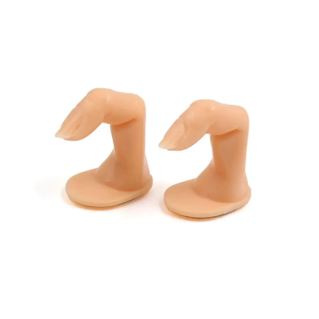2pcs Pro Gel Polish Nail Art Tips Practice Fake False Fingers Training Display Tools with Nails