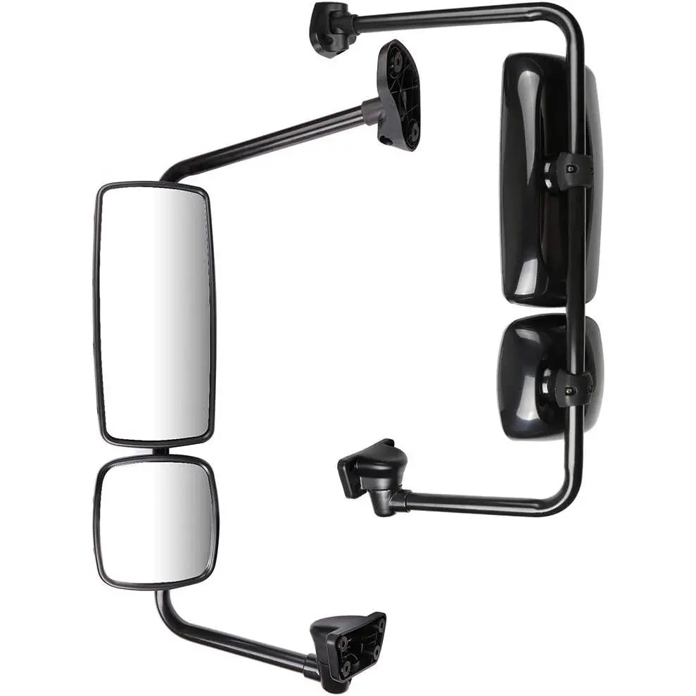 SCITOO Back mirror with Arm, Pair Truck Rear View Mirrors For Ferightliner M2 100 106 112 114SD 2003-2017 with Smooth Black Housing