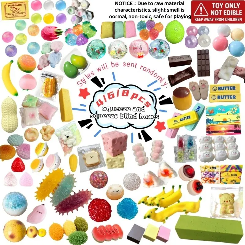 Surprise Squishy Blind Box, Ultra Soft Fidgets Stress Relief Toy, Cute Venting Tool, Open for Full Surprise, Unique Unboxing Experience