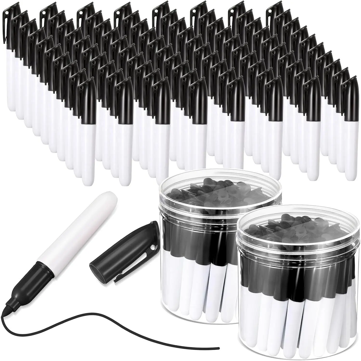 80 Pcs Mini Dry Erase Markers for Nurses Badge Small Markers | Back to School, Erasable Whiteboard Markers, with Cap Clips, Low Odor Dry Erase Pens, Office Classroom Supplies