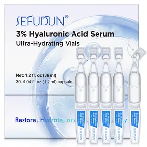 Sefudun 3% Hyaluronic Acid Essence, 30 Single-Dose Bottles, Deep Moisture Boost, Firming Serum for Tightened Skin, Formula