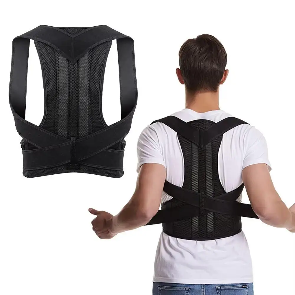 Unisex Posture Corrector Back Brace - Adjustable, Breathable Back Straightener with Ergonomic Design for Shoulder, Lumbar Support, Office Daily Wear & Casual Activities, Polyester, Office Wear