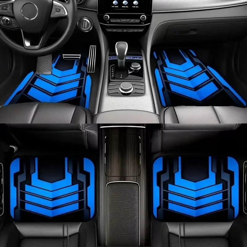 4-Piece Mechanical Style Car Trunk Mat Set, Creative Trunk Protection, Multi-Functional Dustproof Foot Pad, Enhances Car Interior Cleanliness, Auto Interior Accessories, Vehicle Interior Accessories, Car Accessory