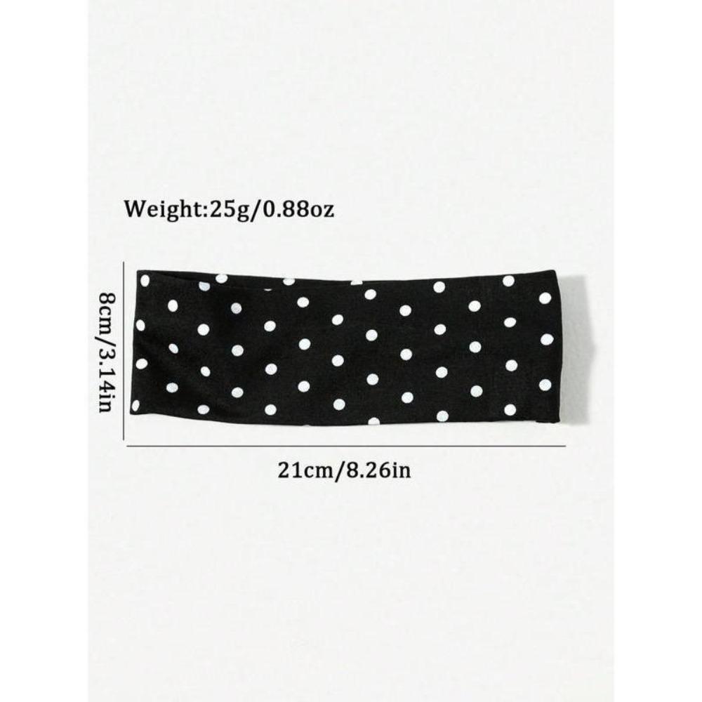 Polka Dot Pattern Hair Band Casual Simple Hair Accessories for Women & Girls Minimalist Headwear Suitable for Thick Hair