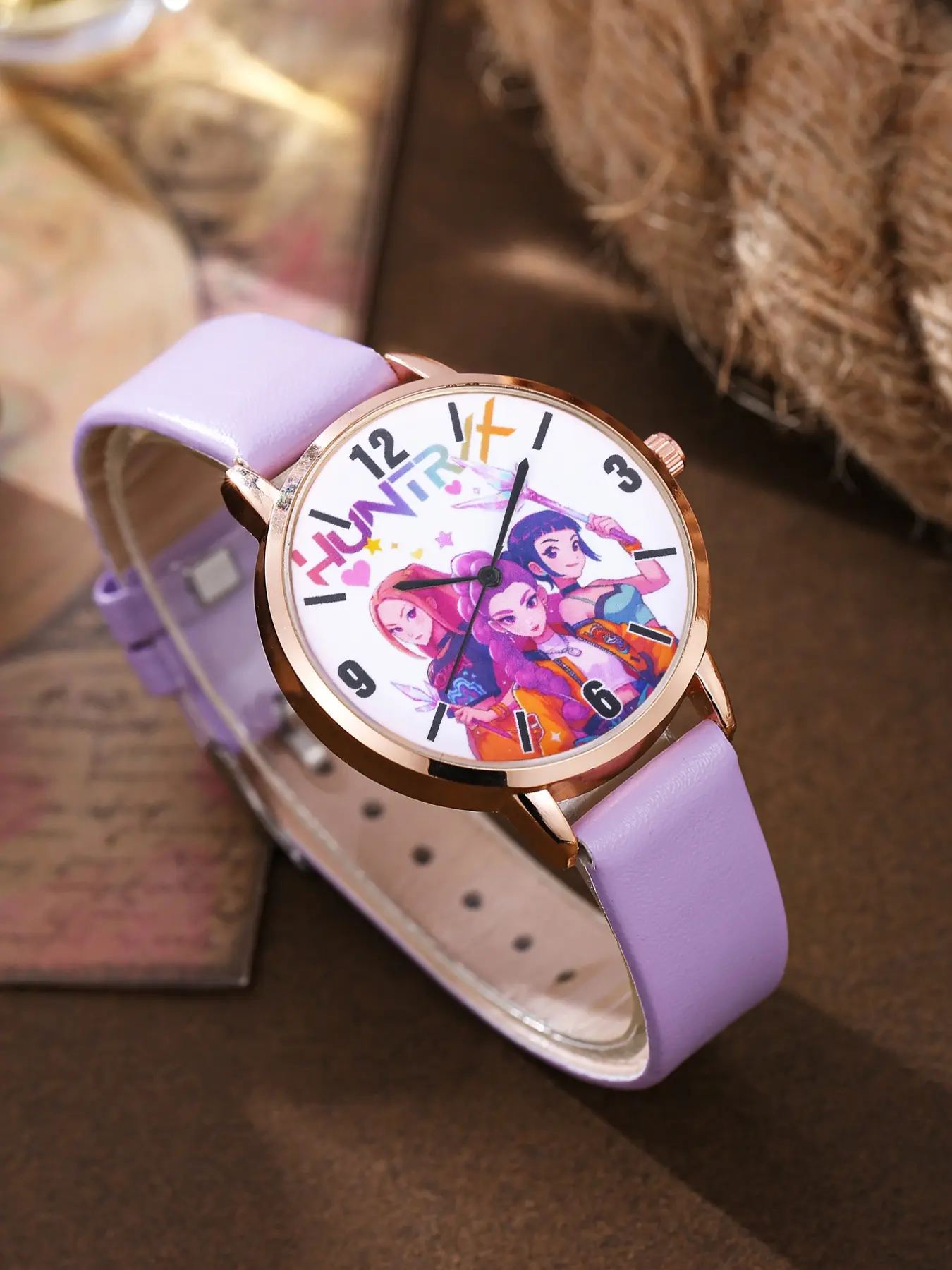 Cute Kpop Anime Girl Watch, Wristwatch, Light Leather Student Casual Quartz Watch, Perfect Gift for Mother's Day, Graduation, Christmas, Birthday