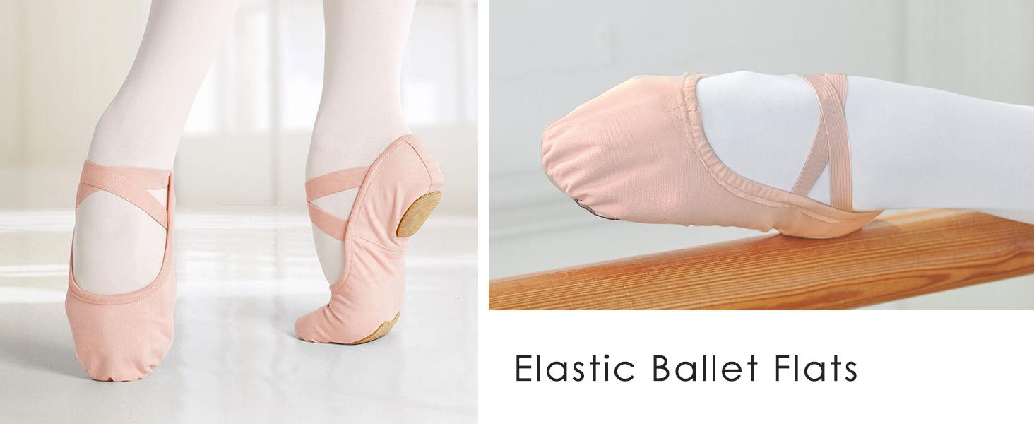 AGS Stelle Women Ballet Shoes Highly Stretch Canvas Adult Ballet Slippers Split Sole Yoga Dance Shoe for Girls Boys