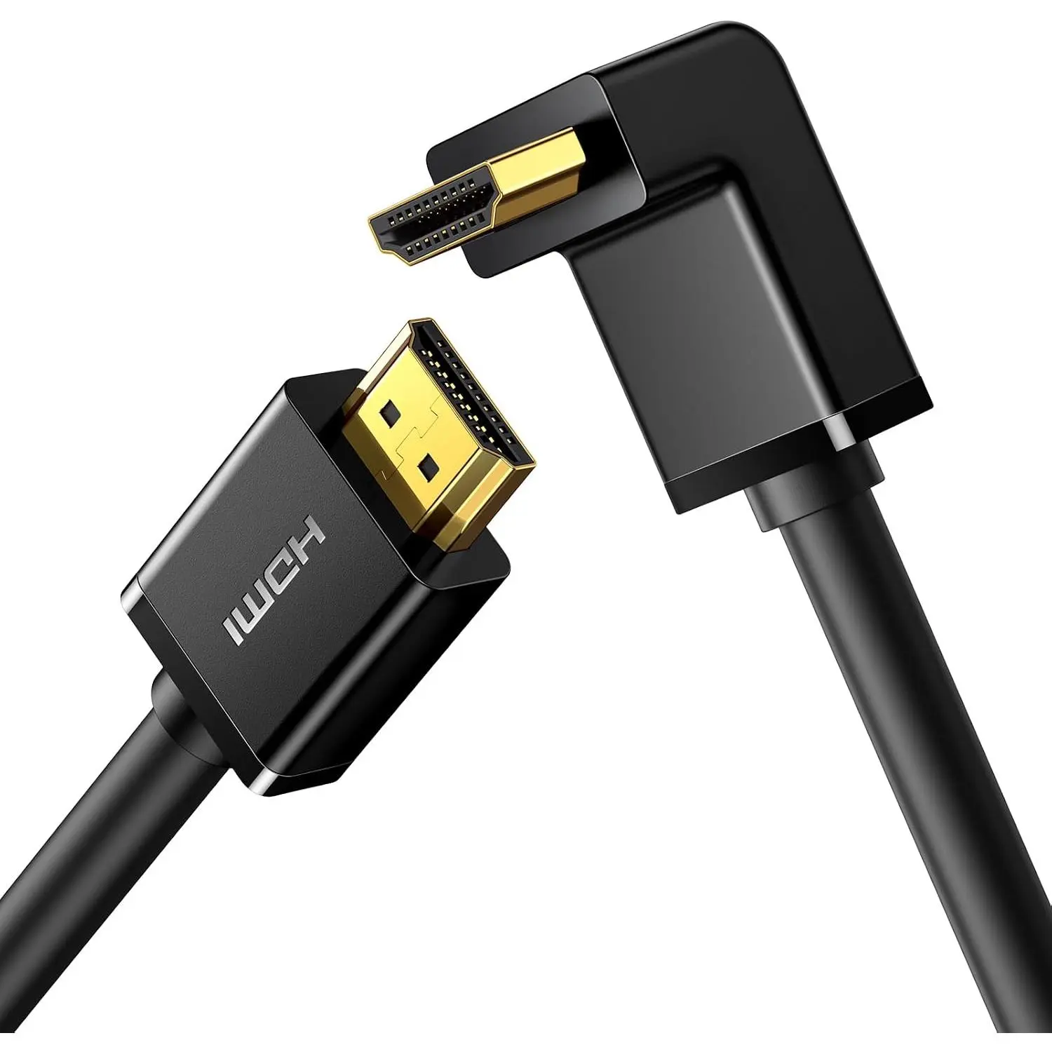 4K@60Hz 90 Degree HDMI 2.0 Cable Right Angle, 3.3FT| High Speed HD 3D 1080P ARC, Down Angle, Compatible with Laptop Monitor Nintendo Switch 2 Xbox PS5 PC TV