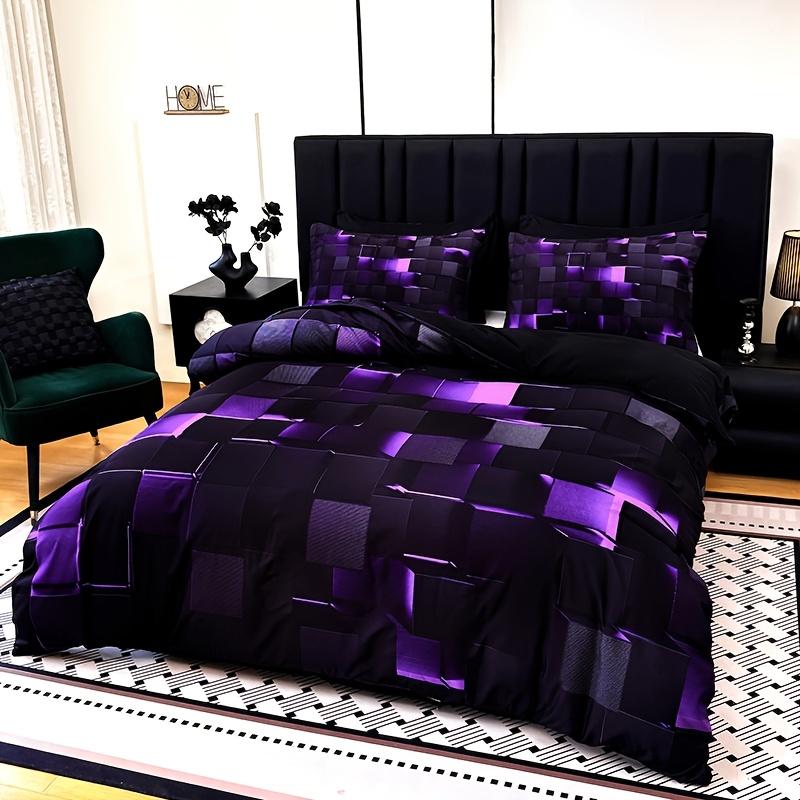 3 cool tech digital printed material quilt cover sets, four-season products, in red and blue, with four sizes (twin bed, double bed, queen size bed, king size bed) (1 bedspread + 1/2 pillowcases, no filling)