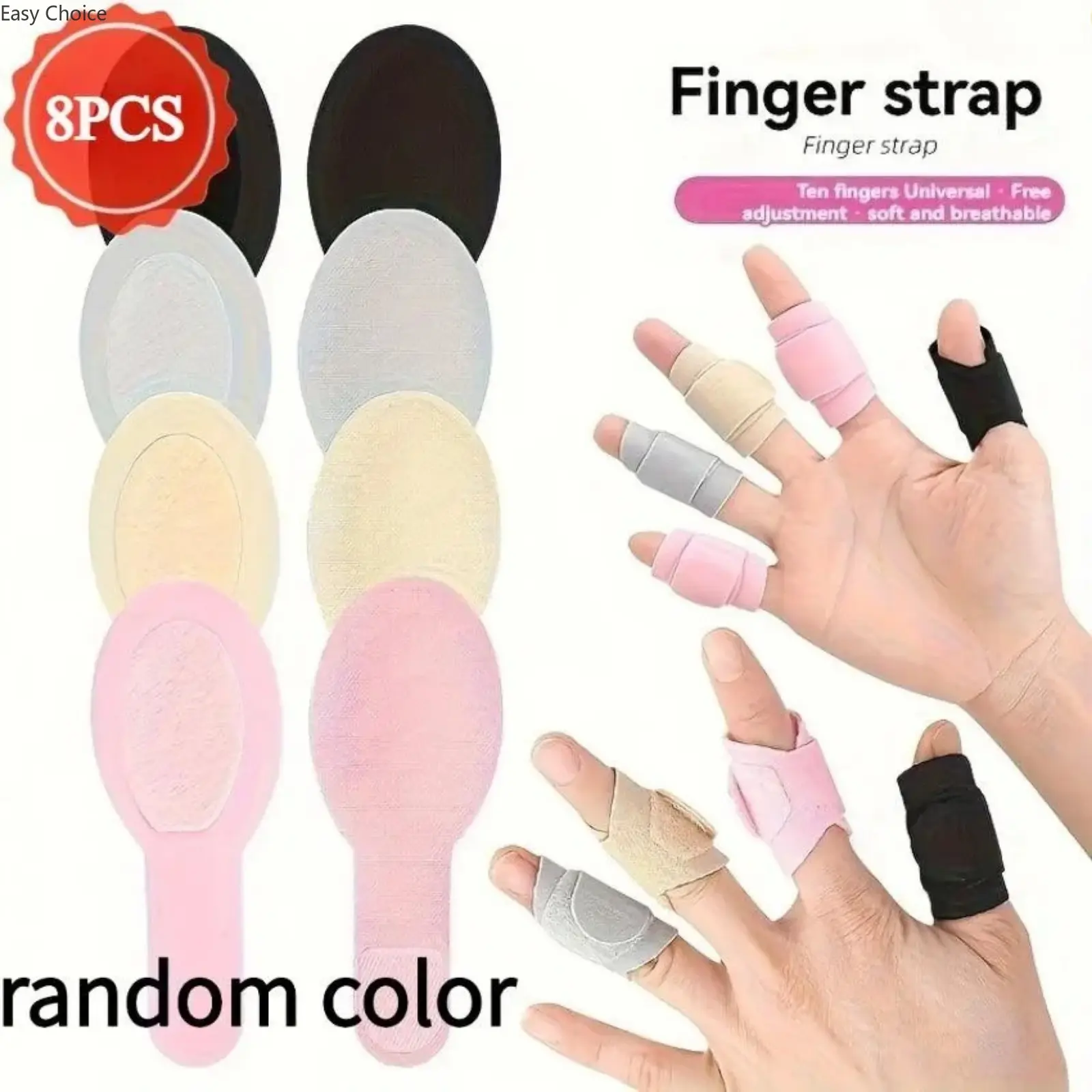 Aesthetic Reusable 8 Pack Finger Sleeves, Adjustable Soft Polyester Non-Slip Finger Protectors, Universal Finger Guards Suitable For Gaming, Sports, Sewing, Crafting, Mail Sorting, Warehouse Work And Multiple Daily Scenarios
