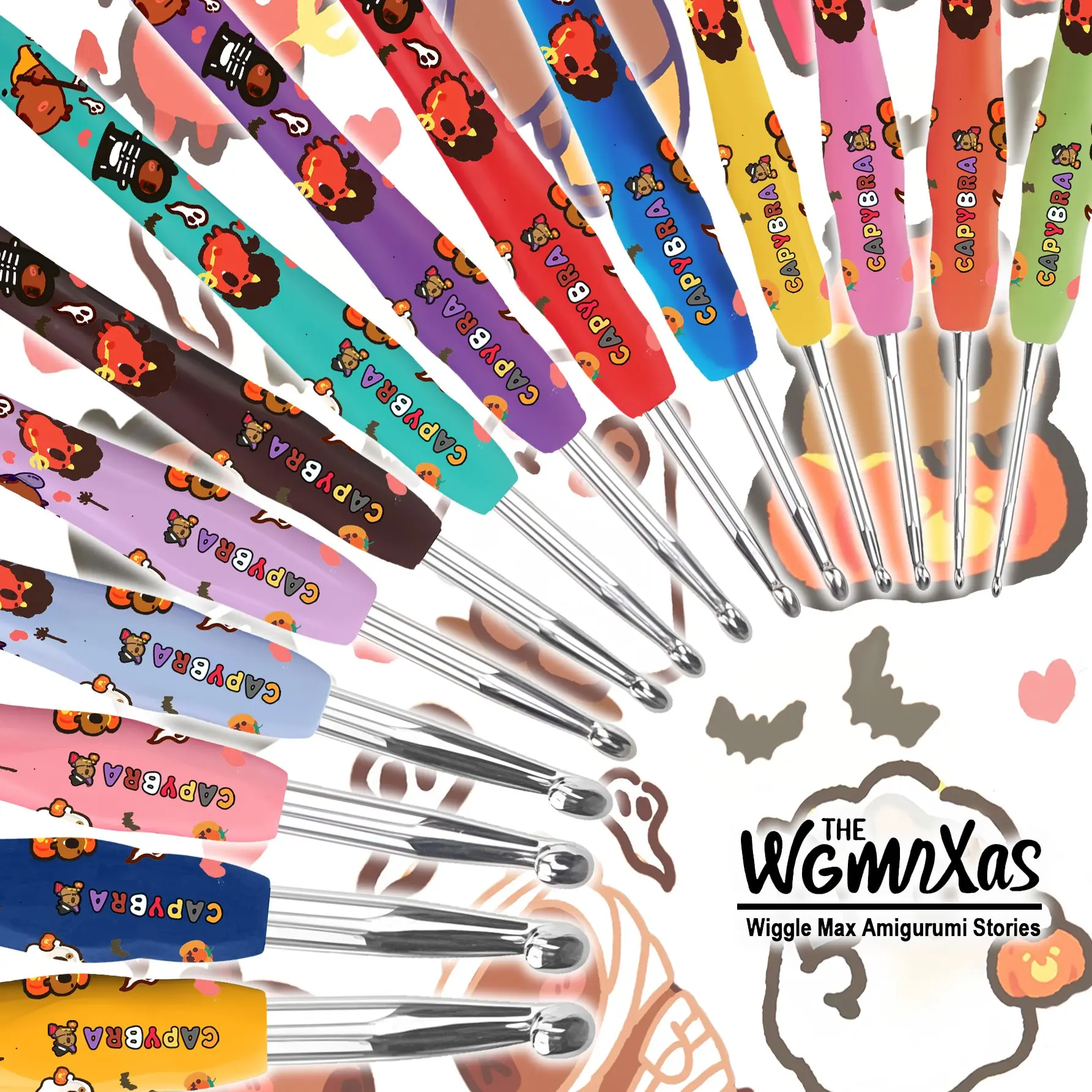 3pcs/4pcs/14pcs Crochet Hooks, Halloween Narwhal Design, Ergonomic Soft Handle, 2.0mm-10.0mm, Ideal for Knitting Enthusiasts