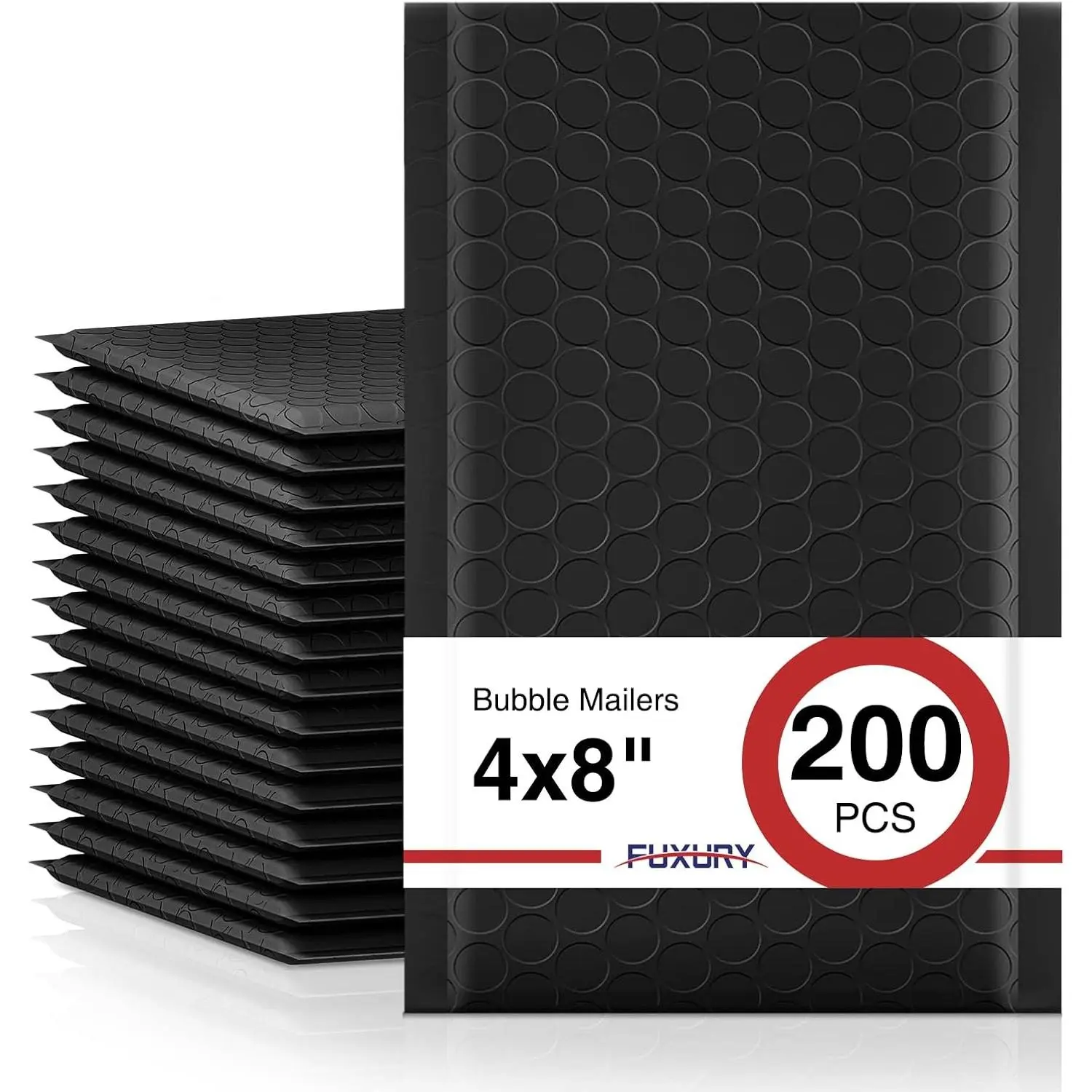 Black Bubble Mailers 4x8" 200 Pack Waterproof Padded Envelopes Self Seal Bubble Envelopes Usable Size 4x7" Padded Mailers for Small Business Shipping Envelope Mailers